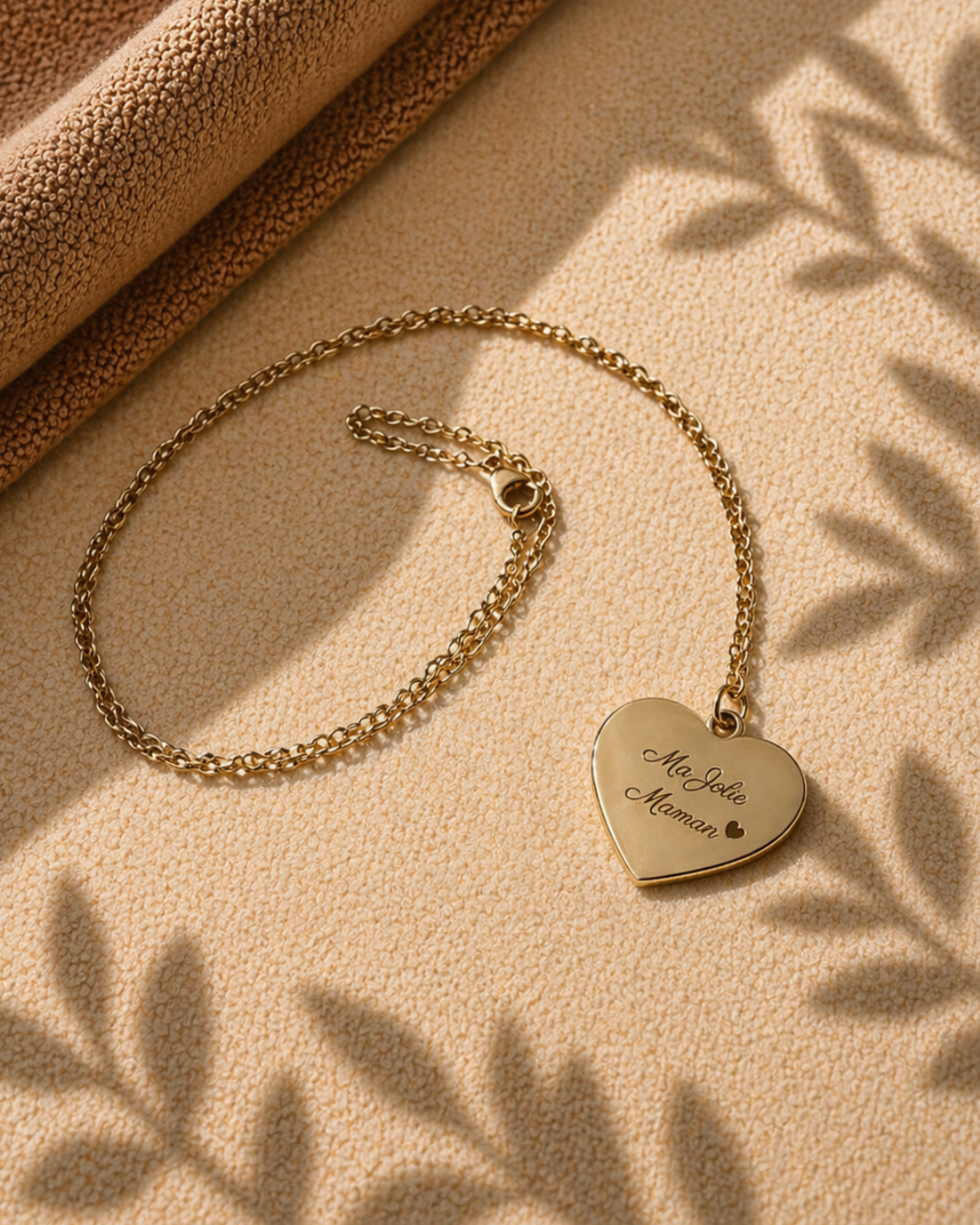 Collier cœur - Rose