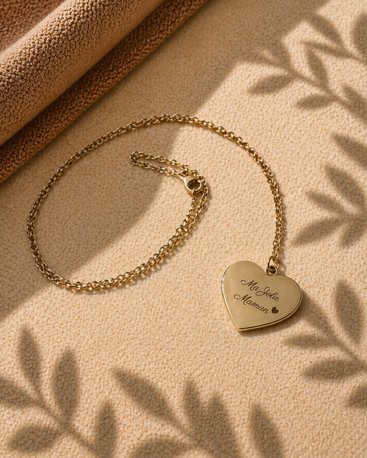 Collier cœur - Rose